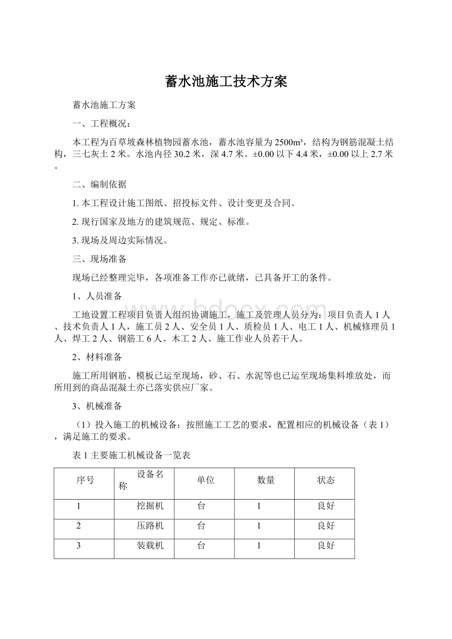 蓄水池施工技术方案文档格式.docx_第1页