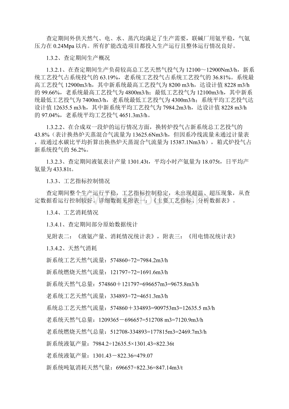 合成氨万吨生产装置查定研究报告.docx_第2页