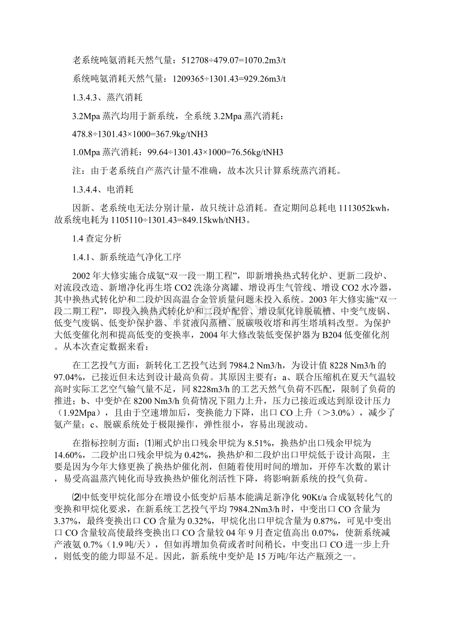 合成氨万吨生产装置查定研究报告.docx_第3页