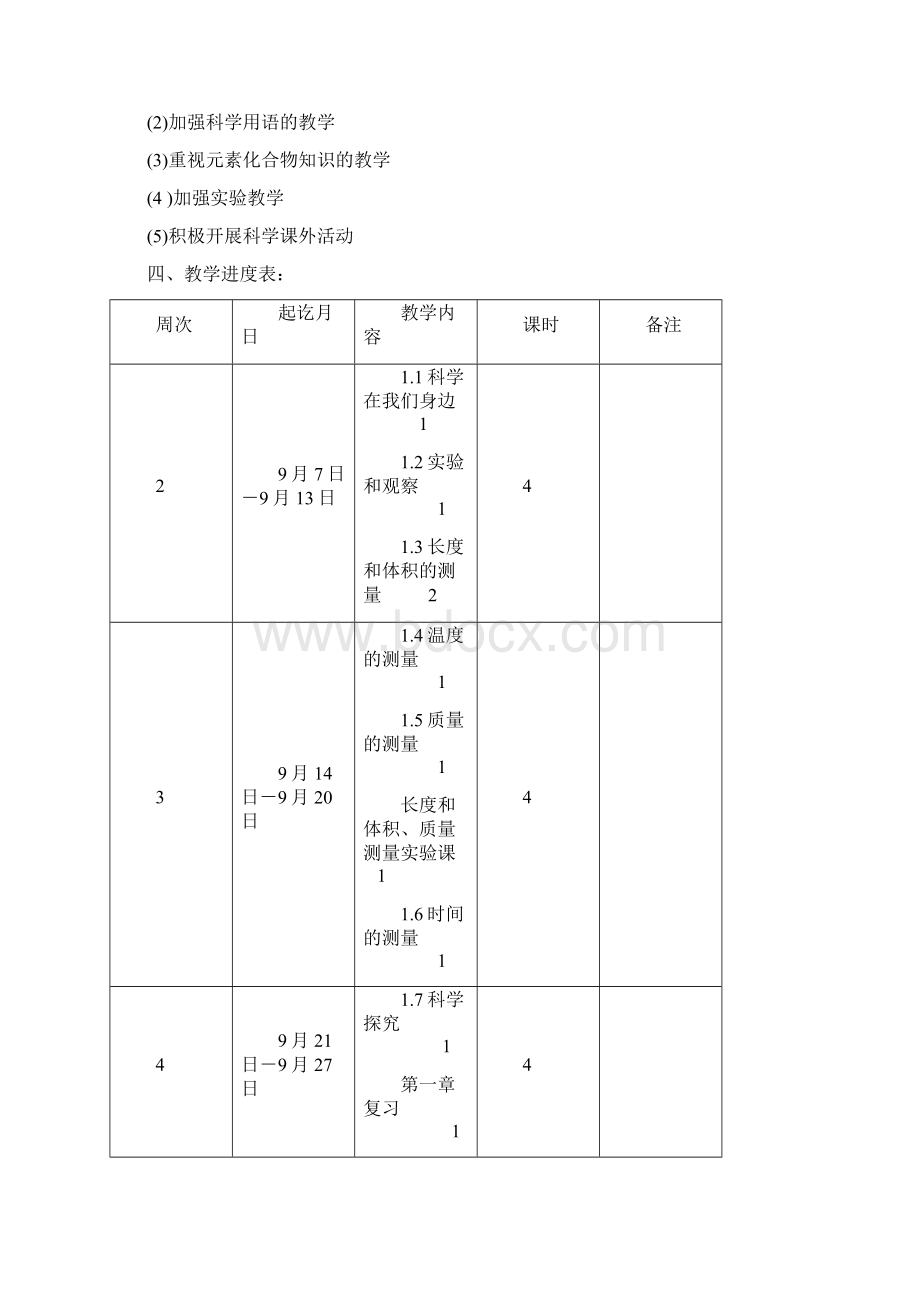 七年级科学教学计划初稿Word文档下载推荐.docx_第3页