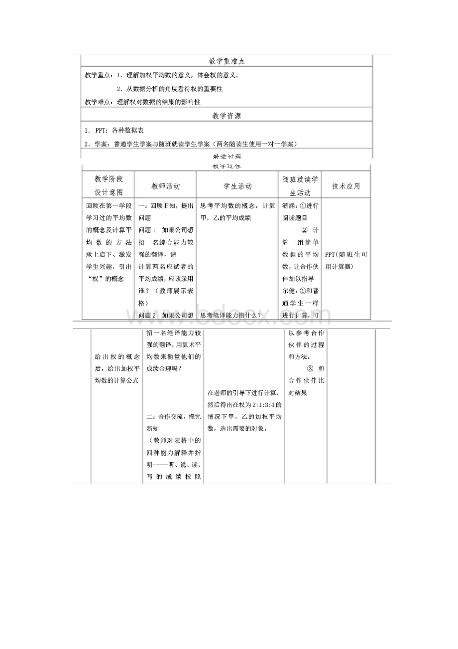 平均数教学设计和教学反思Word文档下载推荐.docx_第3页