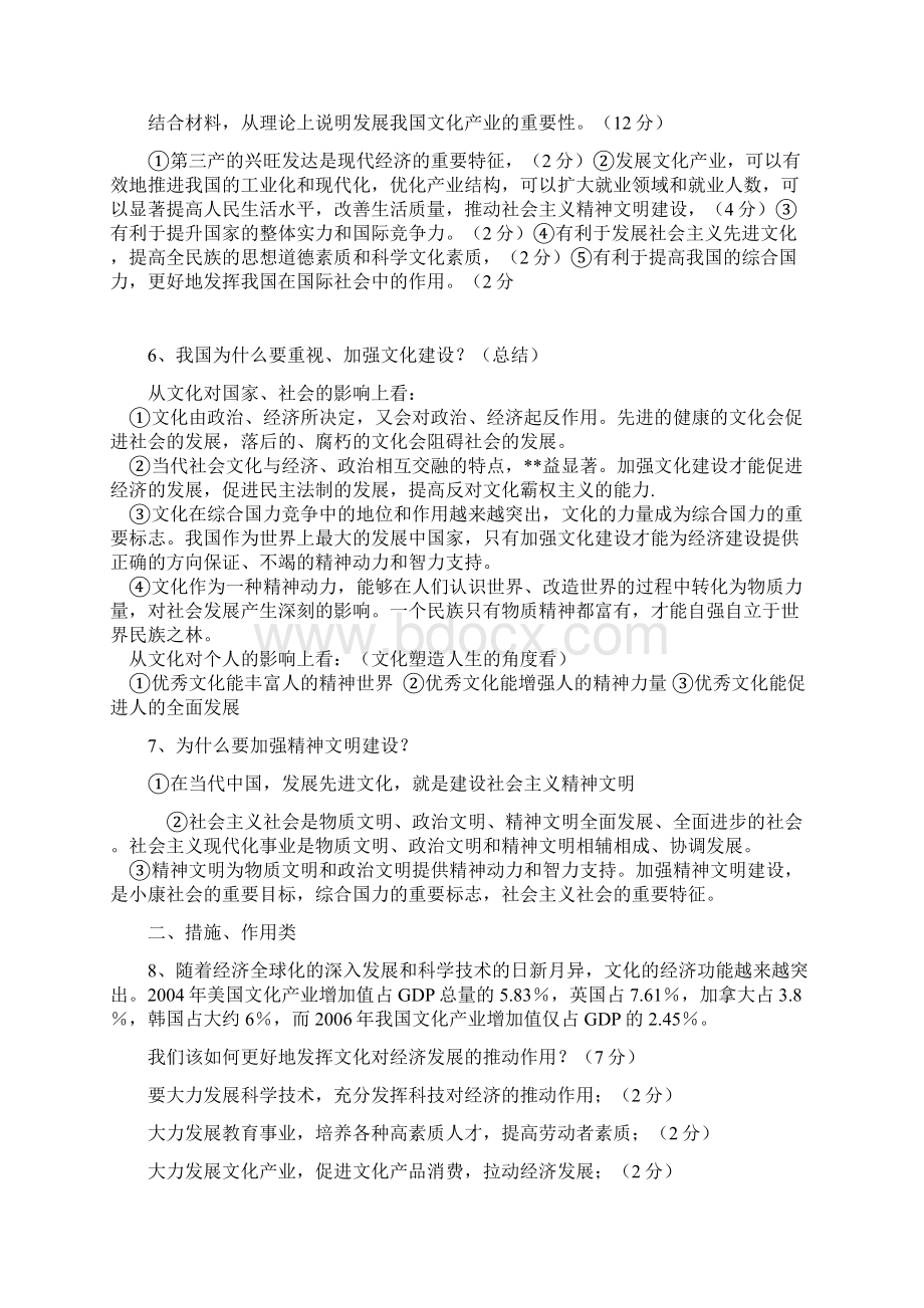 高考文化生活主观题分类整理Word文件下载.docx_第3页