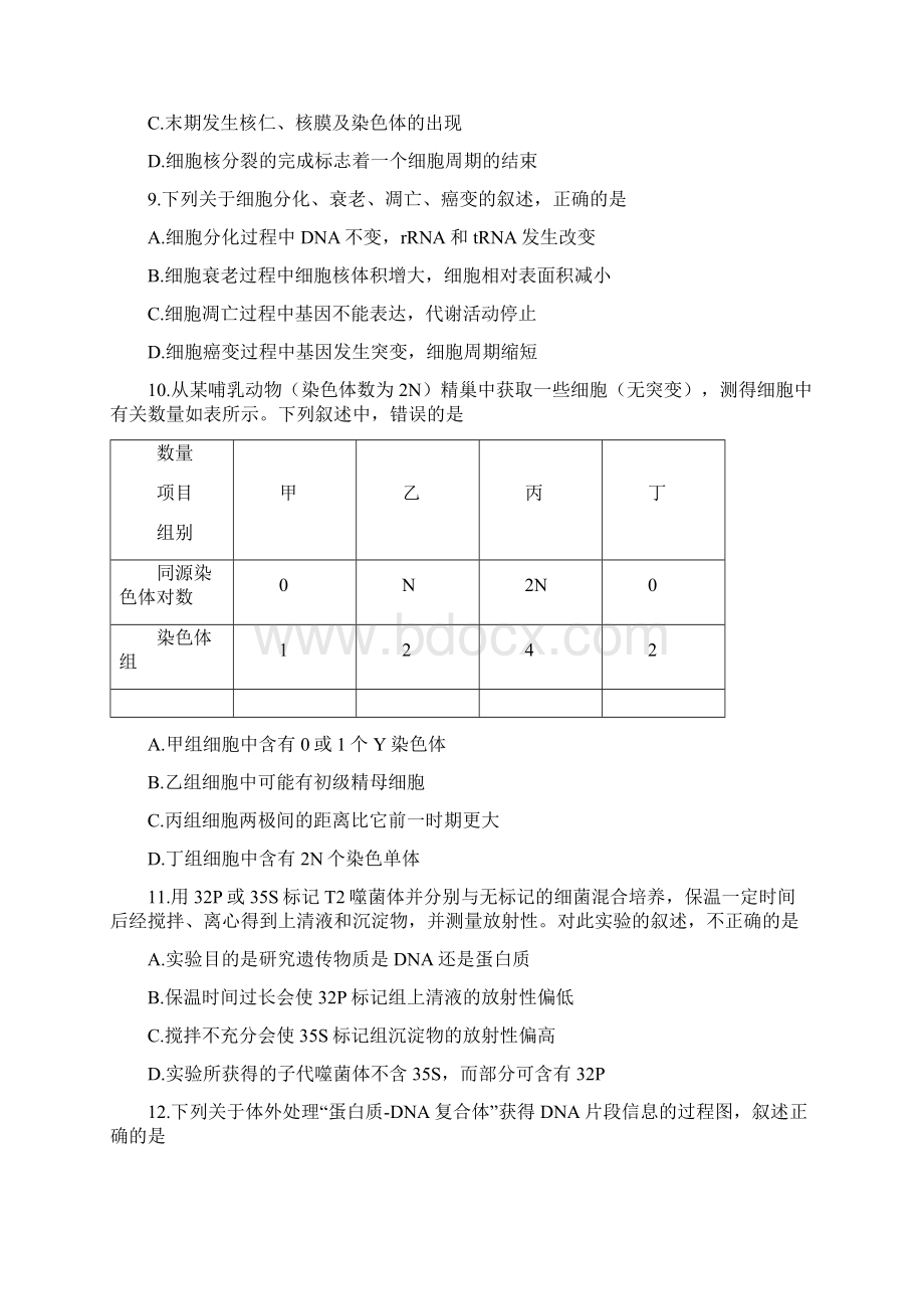 名师推荐资料安徽省蚌埠市学年高二生物下学期期末考试试题Word格式.docx_第3页