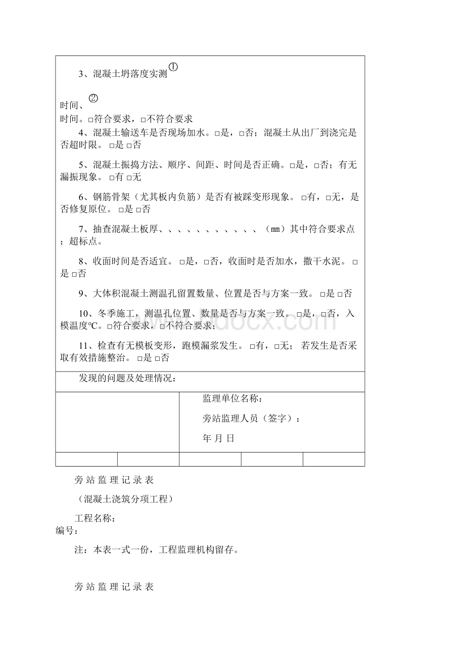 工程旁站监理记录范本.docx_第2页