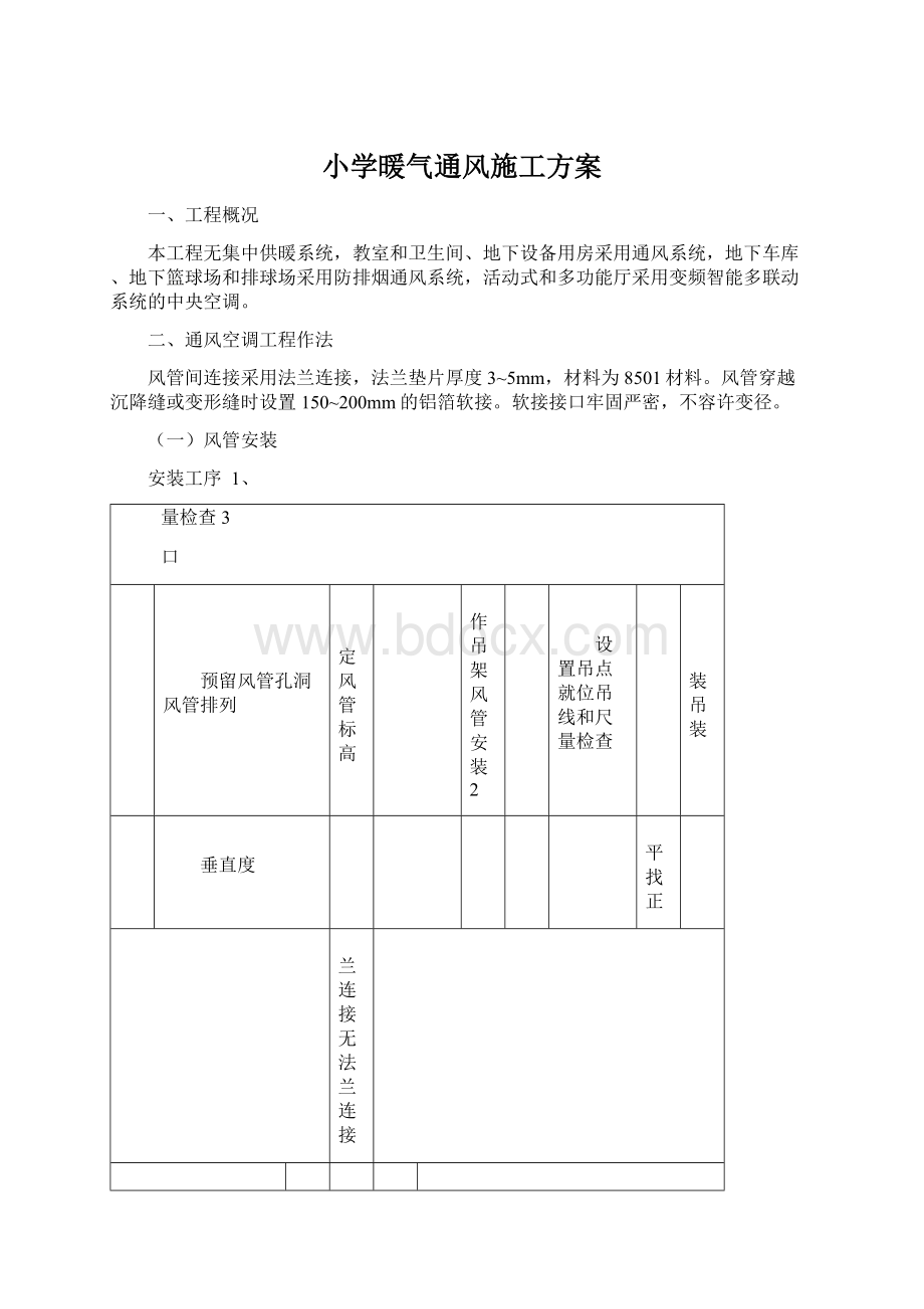 小学暖气通风施工方案.docx_第1页