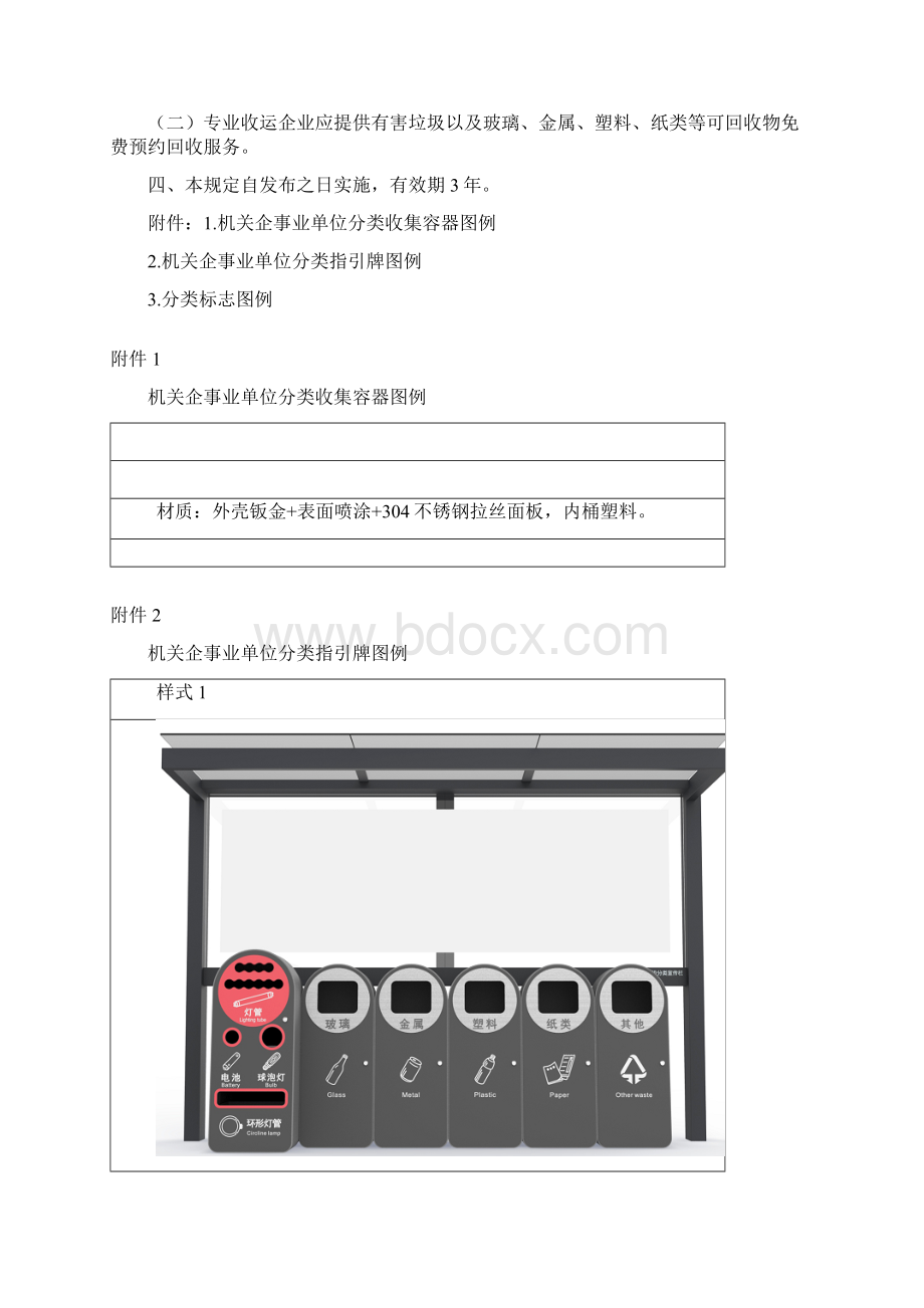 深圳市机关企事业单位生活垃圾分类设施设置及管理规定试文档格式.docx_第2页