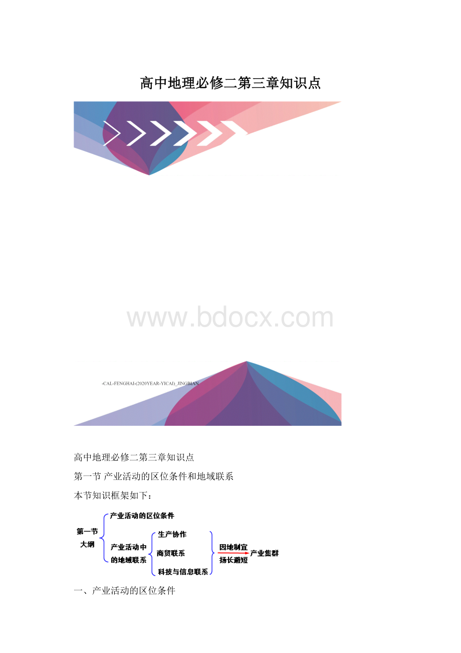 高中地理必修二第三章知识点Word下载.docx_第1页