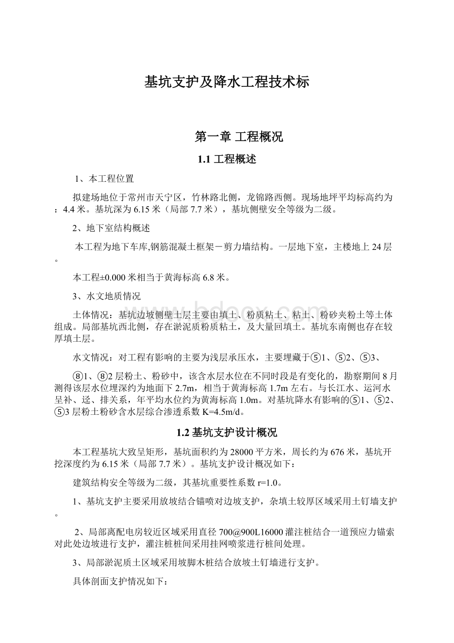 基坑支护及降水工程技术标.docx