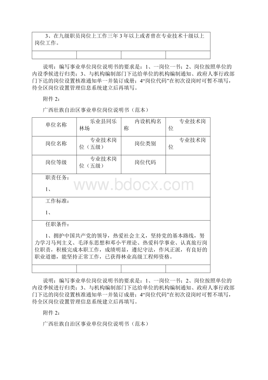 事业单位专业技术岗位说明书.docx_第2页