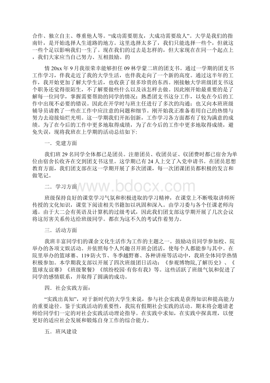 团支书工作总结2篇.docx_第3页