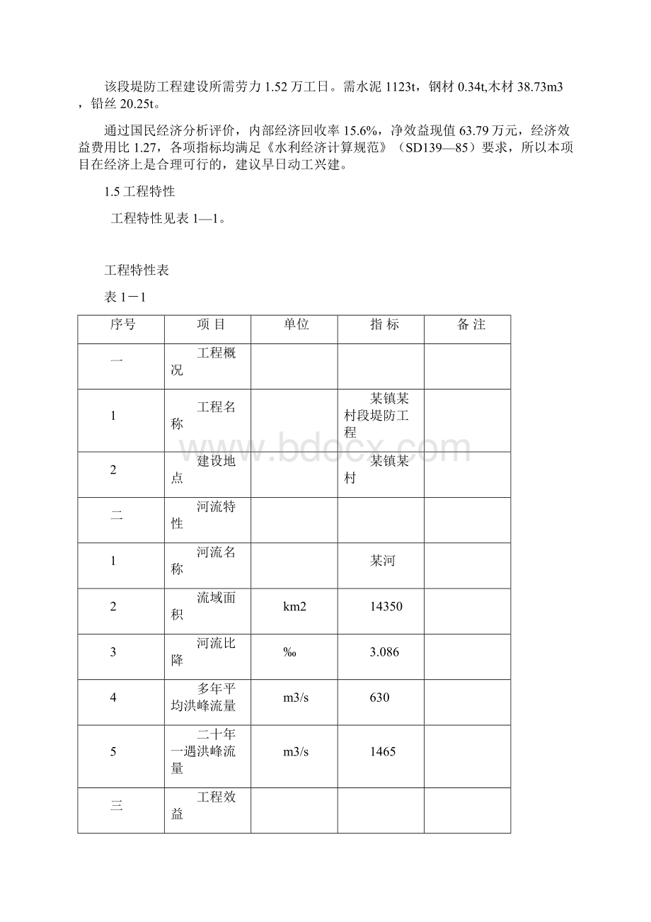 河段堤防工程投资可行性研究报告Word格式.docx_第2页