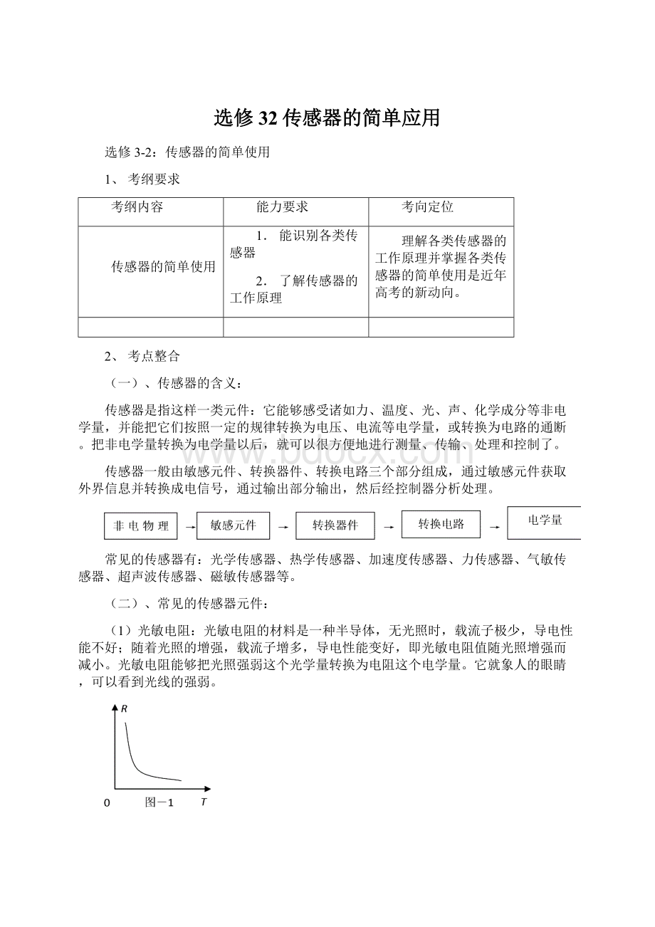 选修32传感器的简单应用.docx