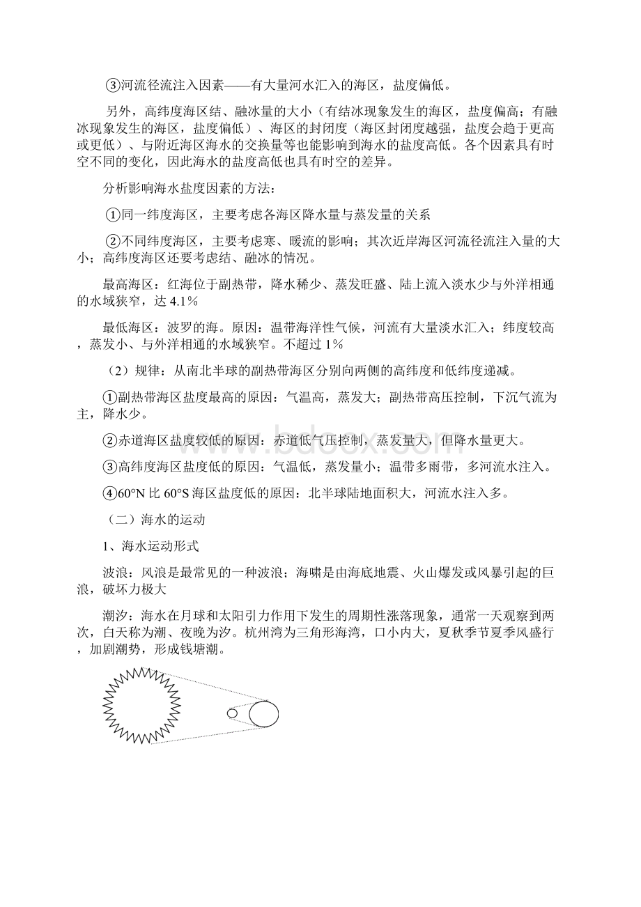 高三一轮复习海水的温度和盐度和海水运动教案.docx_第2页