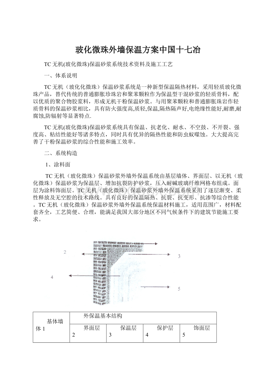 玻化微珠外墙保温方案中国十七冶.docx