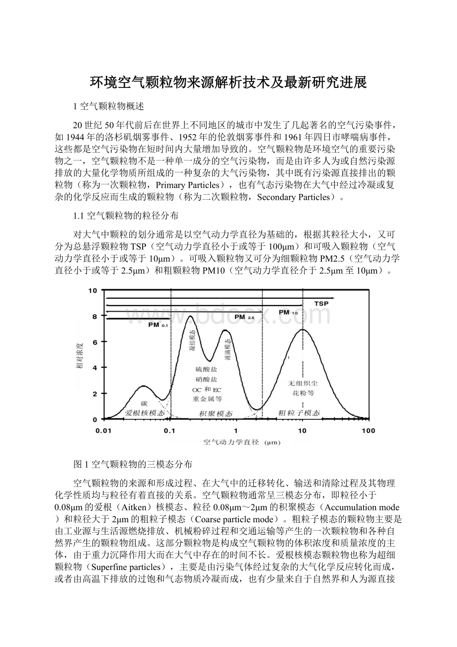 环境空气颗粒物来源解析技术及最新研究进展.docx_第1页