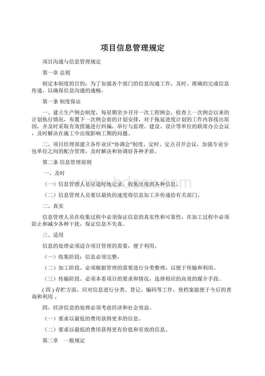 项目信息管理规定.docx_第1页