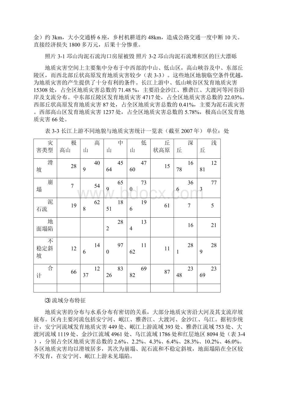 长江上游地质灾害类型及发育分布特征.docx_第3页