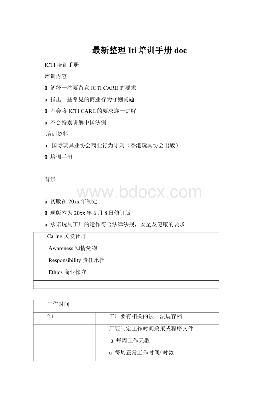 最新整理Iti培训手册doc.docx_第1页