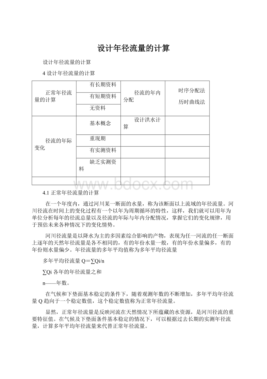 设计年径流量的计算.docx_第1页