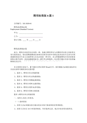 聘用标准版6篇1.docx