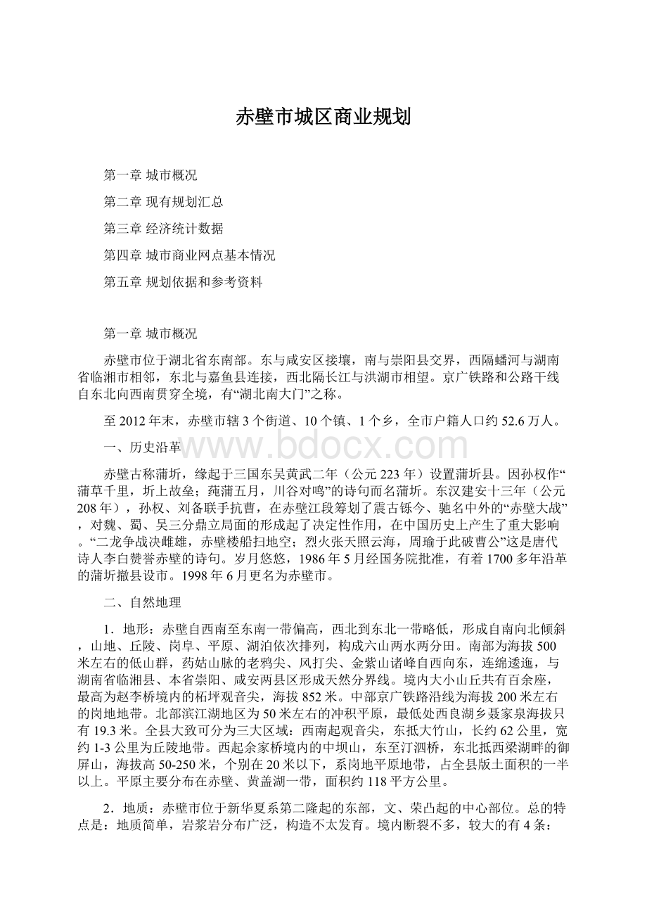 赤壁市城区商业规划Word格式文档下载.docx