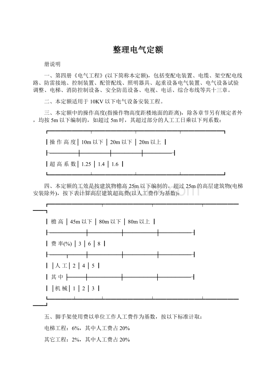 整理电气定额.docx