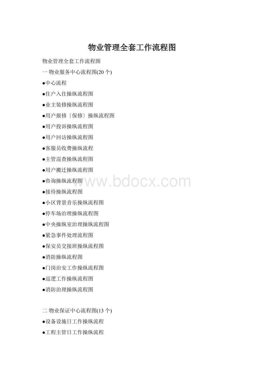 物业管理全套工作流程图.docx