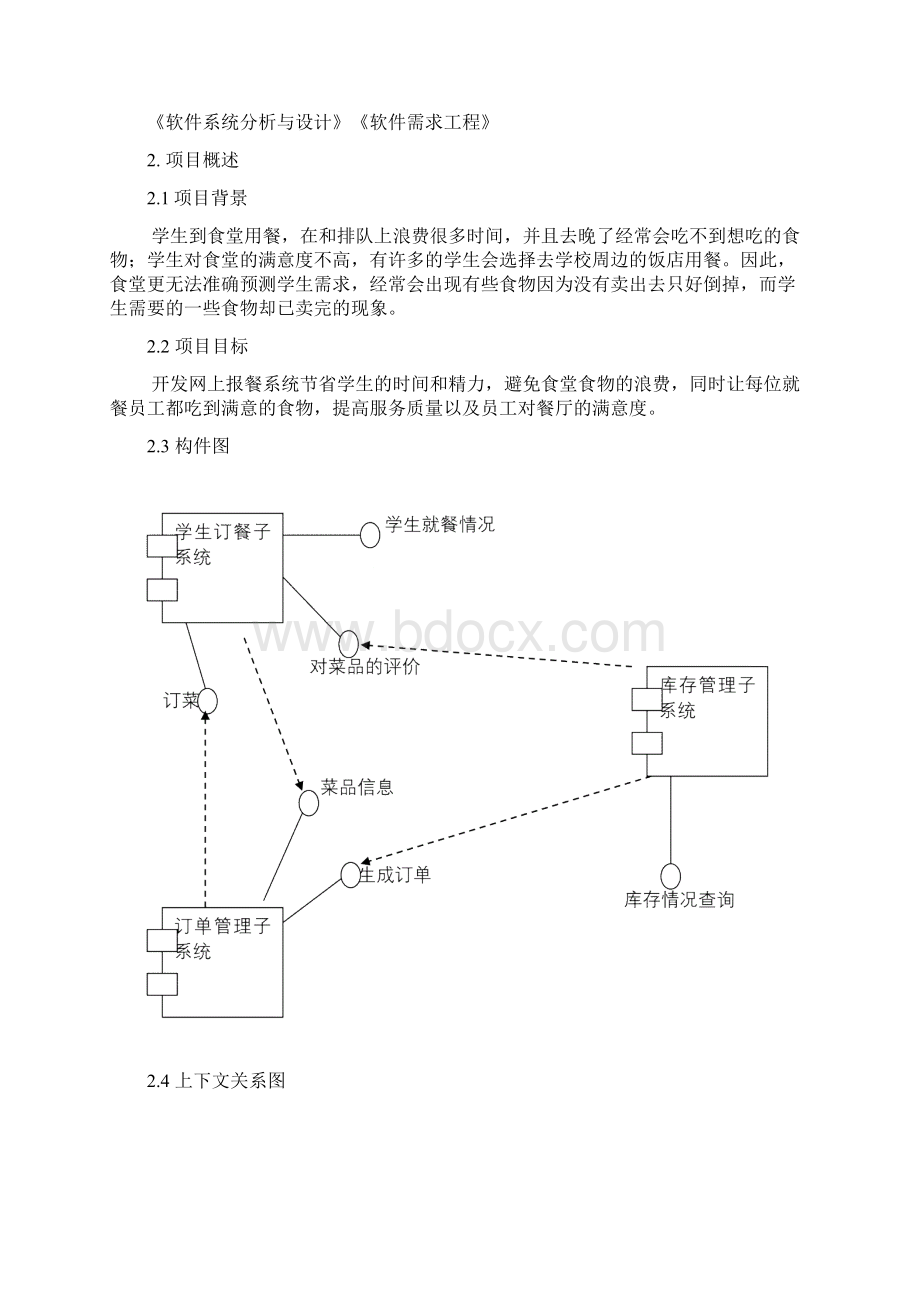 校园网上订餐系统需求说明书分析报告Word格式.docx_第2页