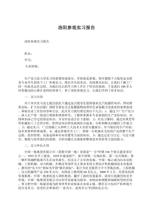 洛阳参观实习报告.docx