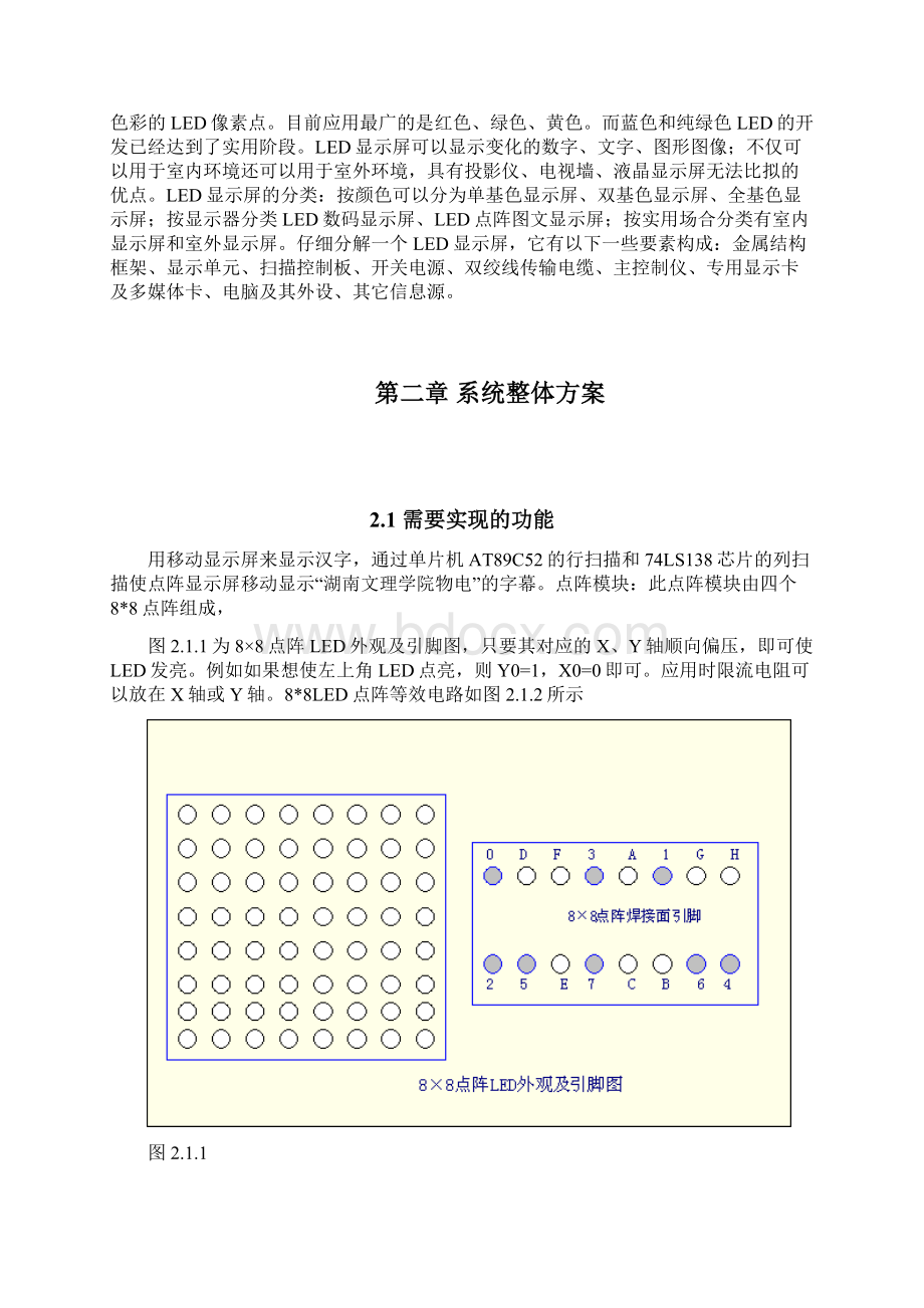 16X16点阵LED电子显示屏设计Word文档格式.docx_第2页