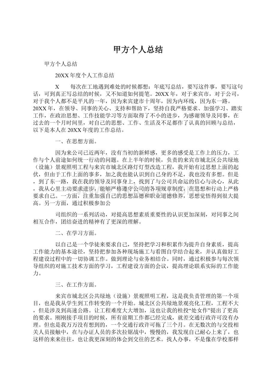 甲方个人总结.docx