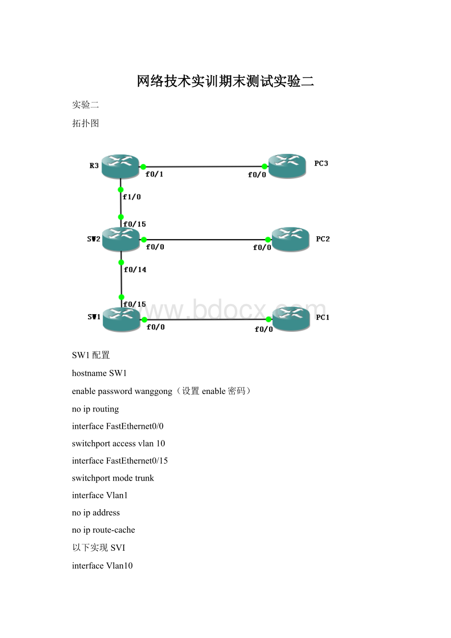 网络技术实训期末测试实验二.docx_第1页