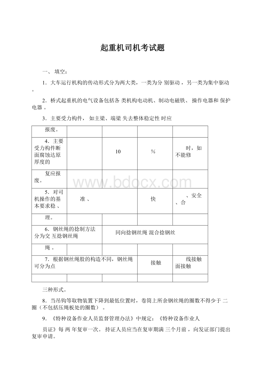 起重机司机考试题文档格式.docx_第1页