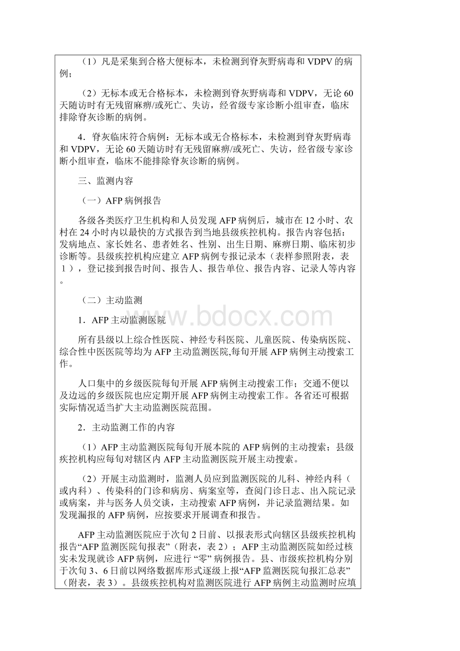 全国急性弛缓性麻痹监测方案文档格式.docx_第3页