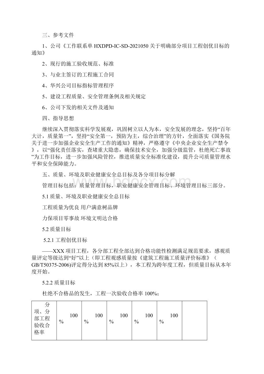 项目部质量职业健康安全环境目标管理计划完整.docx_第2页