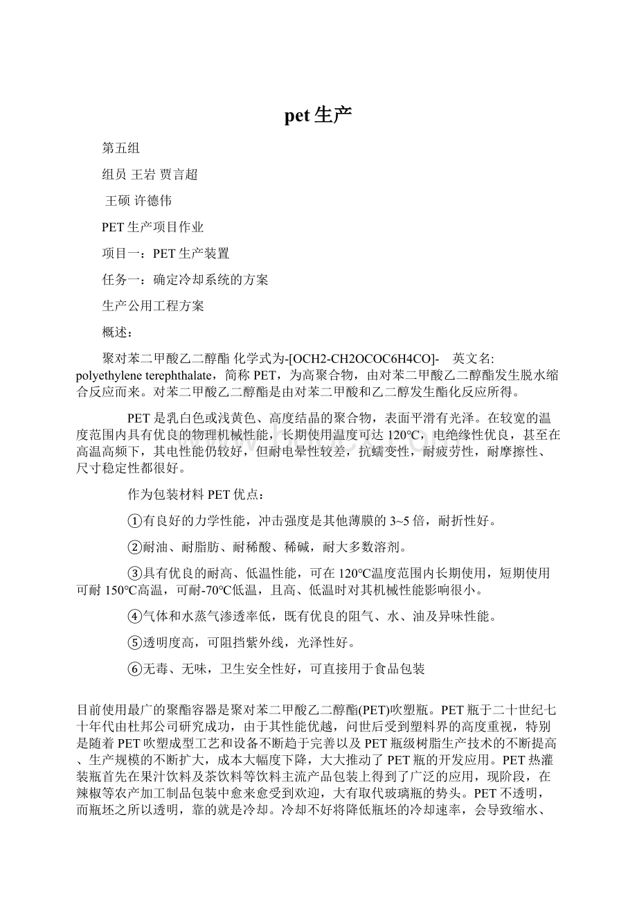 pet生产Word文档下载推荐.docx