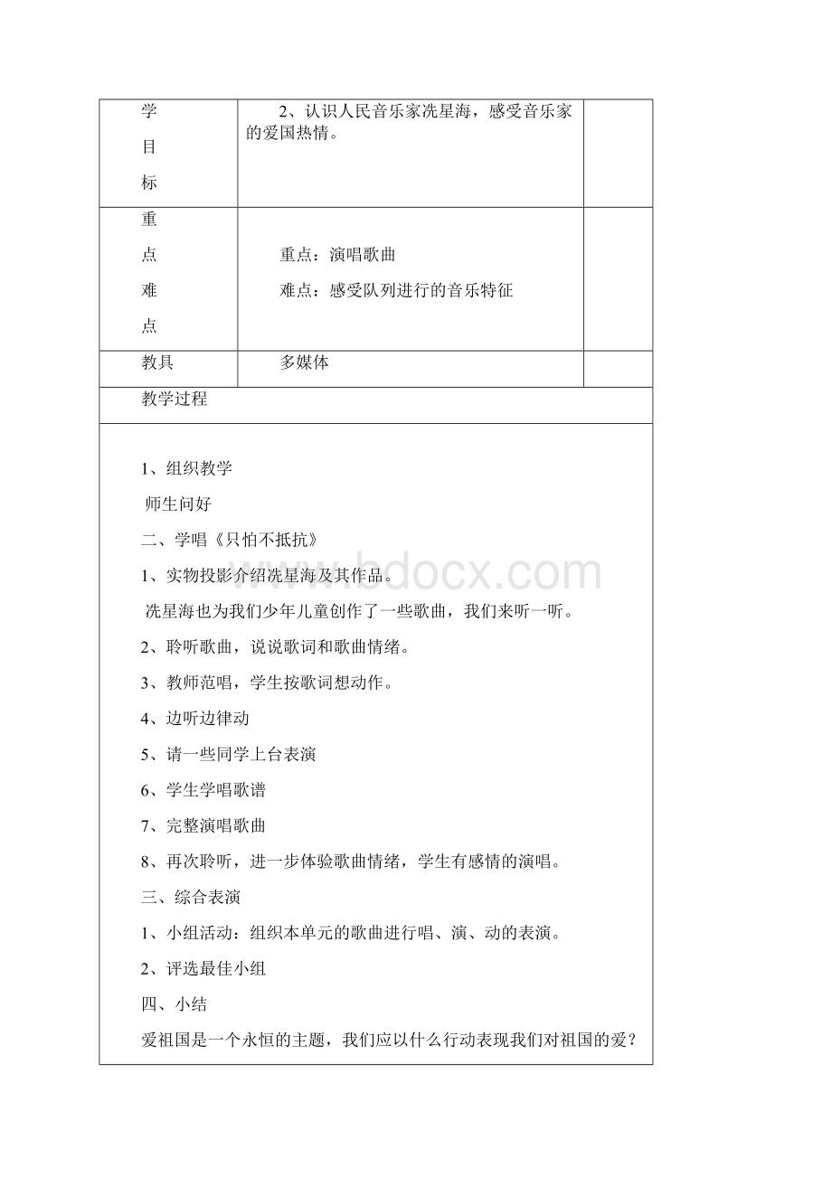 新人音版三年级音乐下册教案新部编本Word格式.docx_第3页