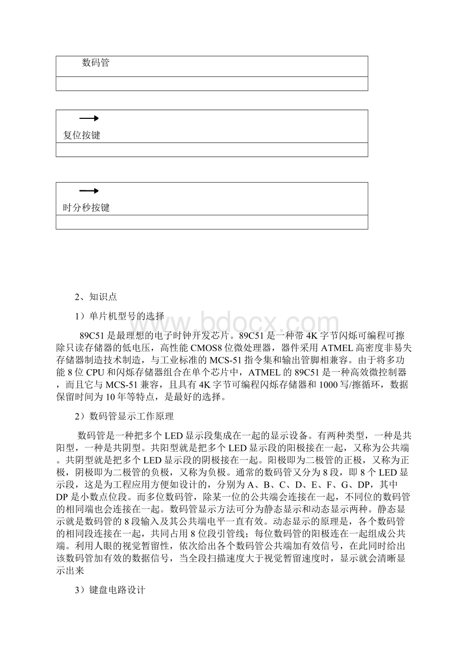 数字时钟设计开发项目报告doc.docx_第3页