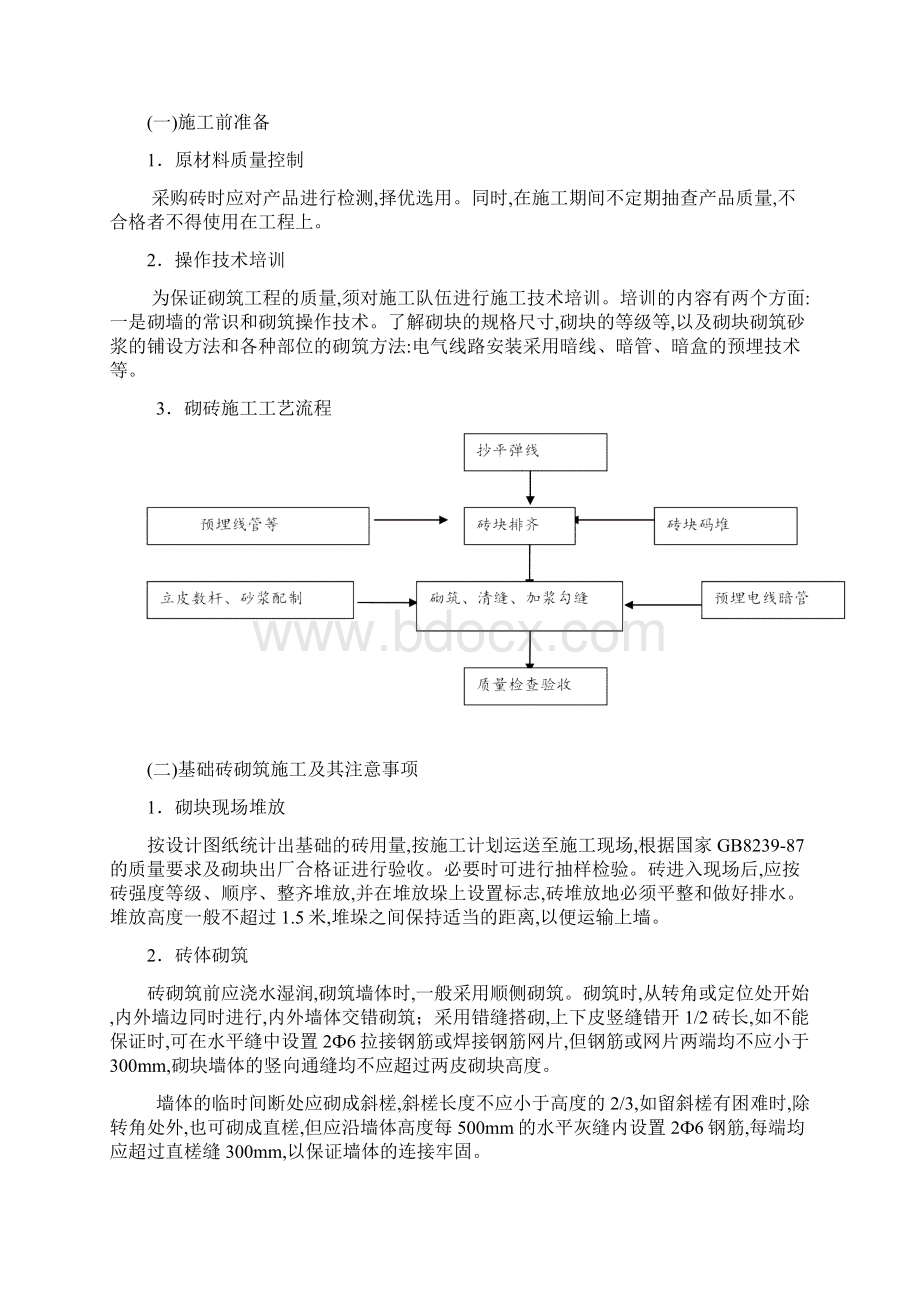 碧桂园商铺住宅楼基础承台砌砖工程方案共16页.docx_第2页