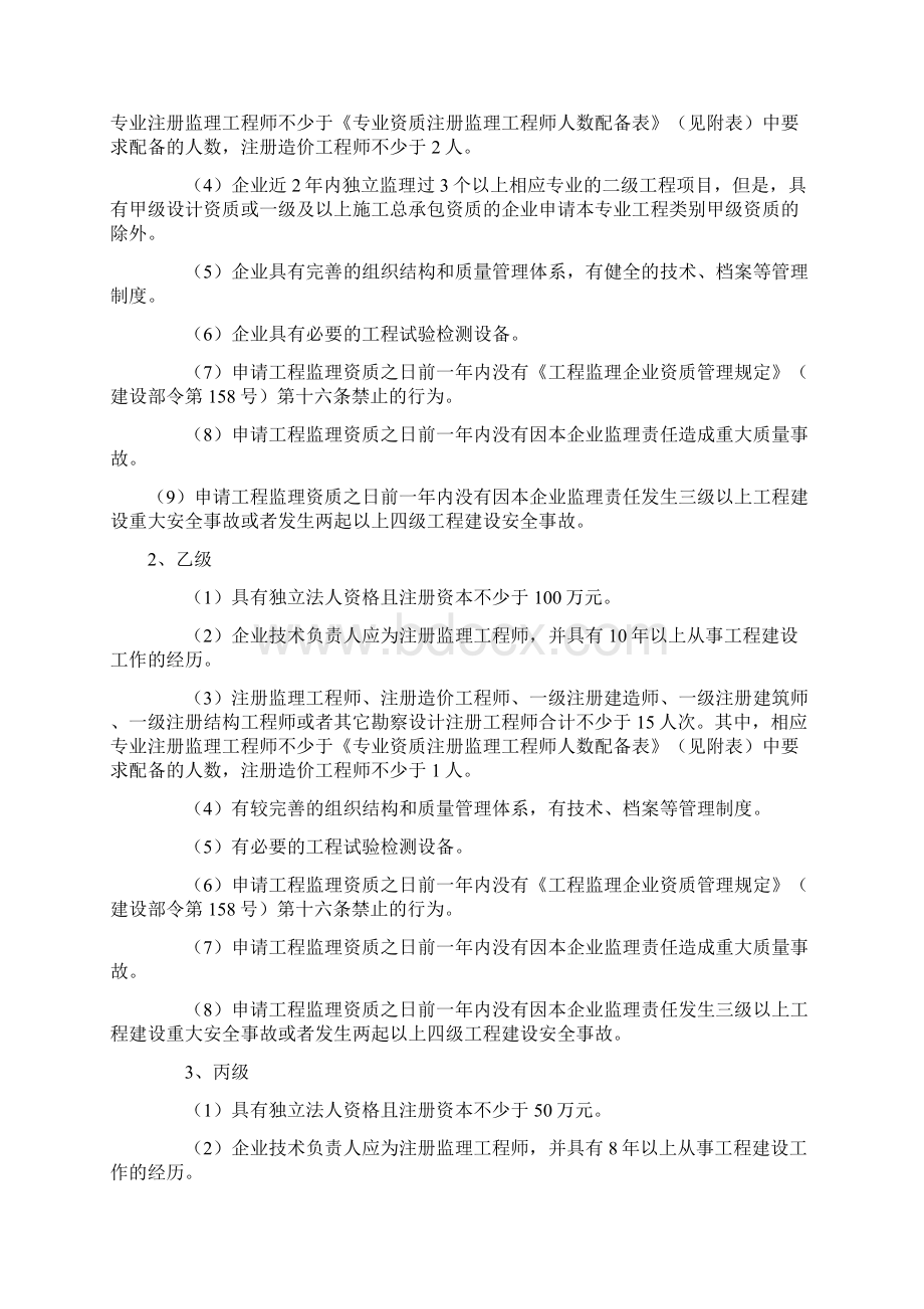 工程监理企业资质等级及业务范围Word文档下载推荐.docx_第2页