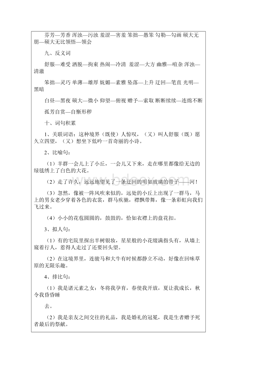 部编版六年级语文上册复习资料.docx_第3页