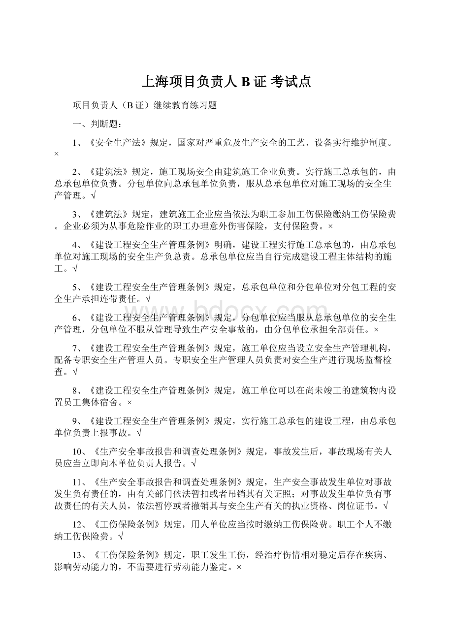 上海项目负责人B证 考试点.docx_第1页