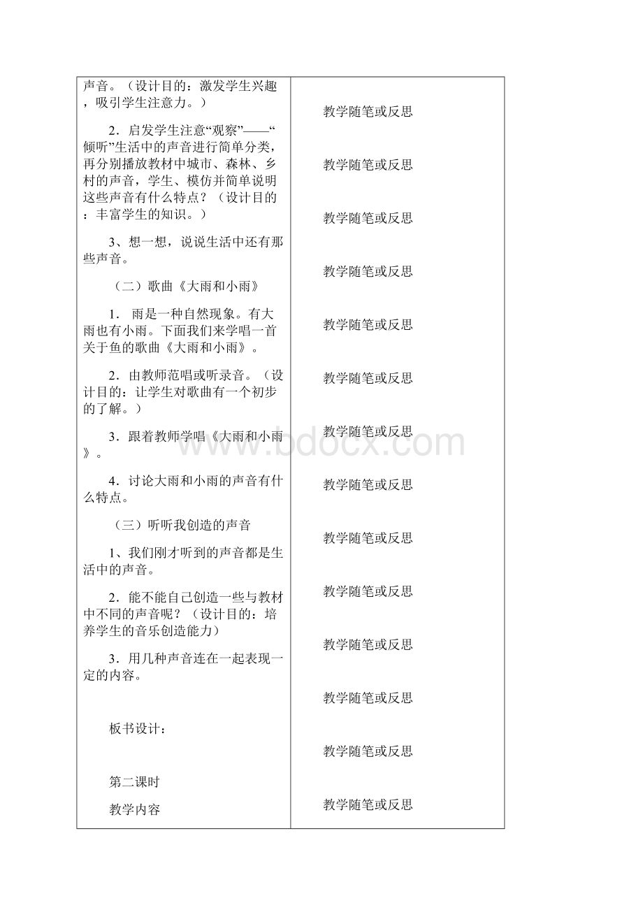 新人教版一年级上册音乐教案Word文件下载.docx_第3页