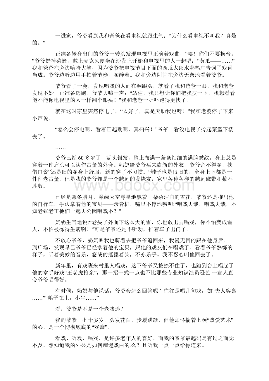 戏迷爷爷作文Word文档下载推荐.docx_第3页