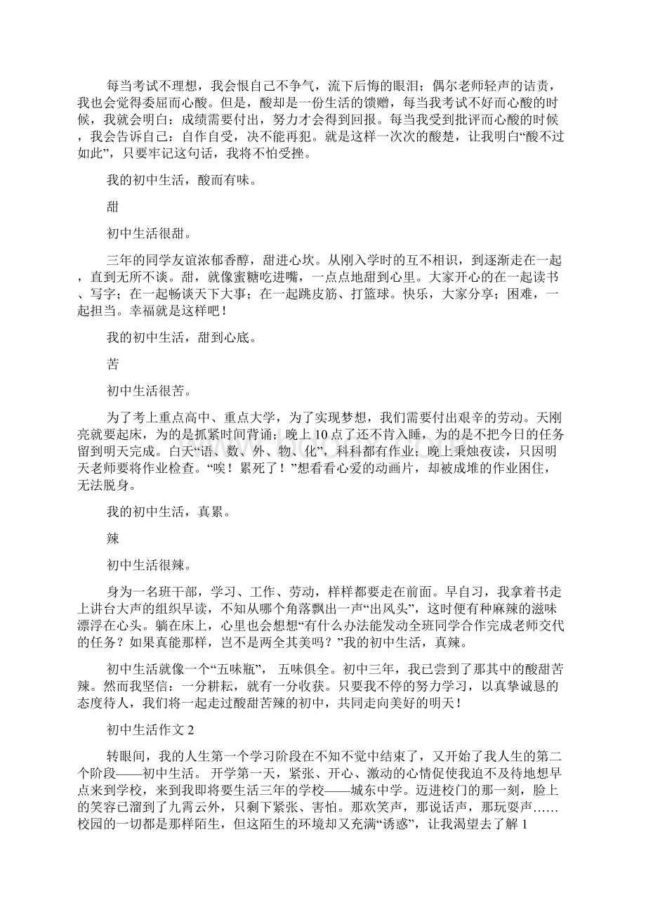 初中生活真充实作文Word格式文档下载.docx_第2页