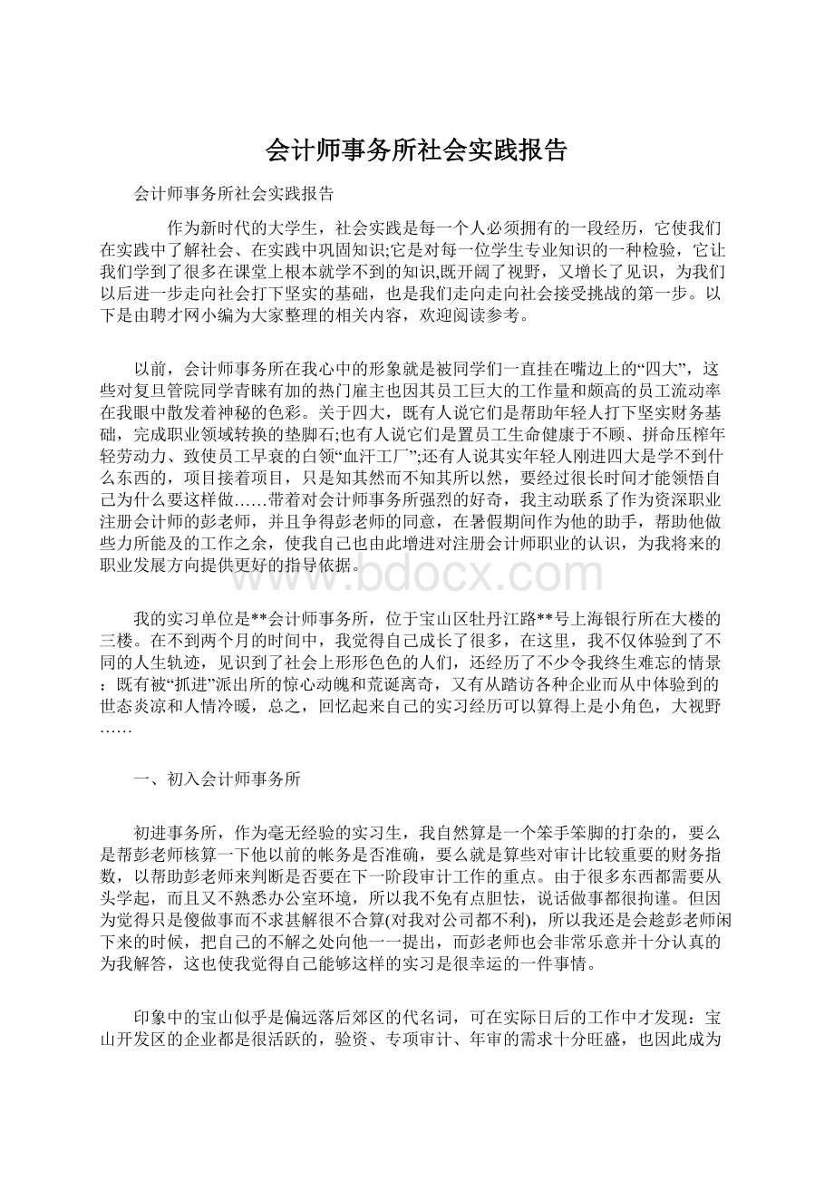 会计师事务所社会实践报告Word下载.docx