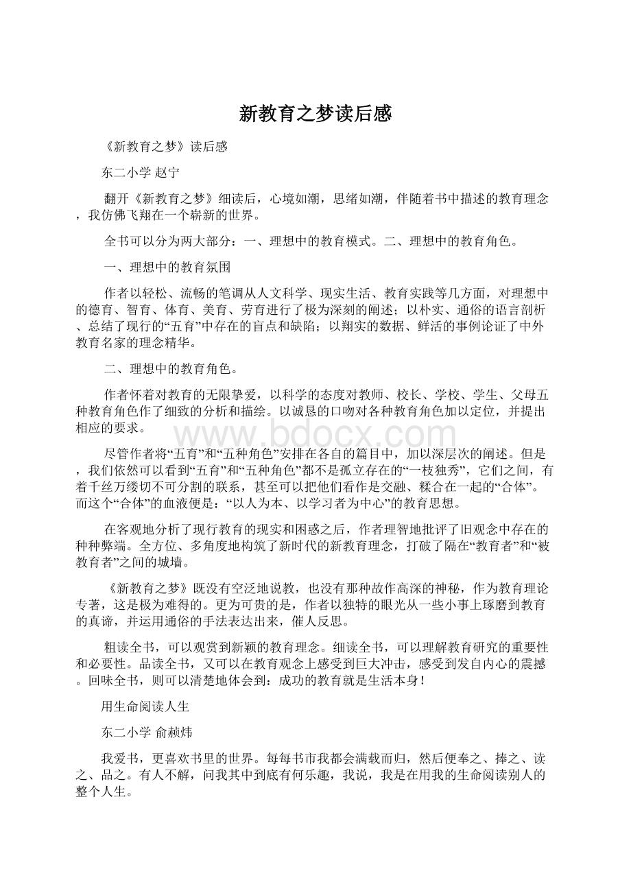 新教育之梦读后感.docx