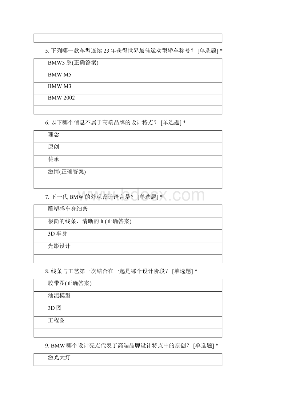 BMW销售顾问高级认证笔试题库Word文档下载推荐.docx_第2页