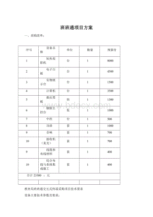 班班通项目方案.docx