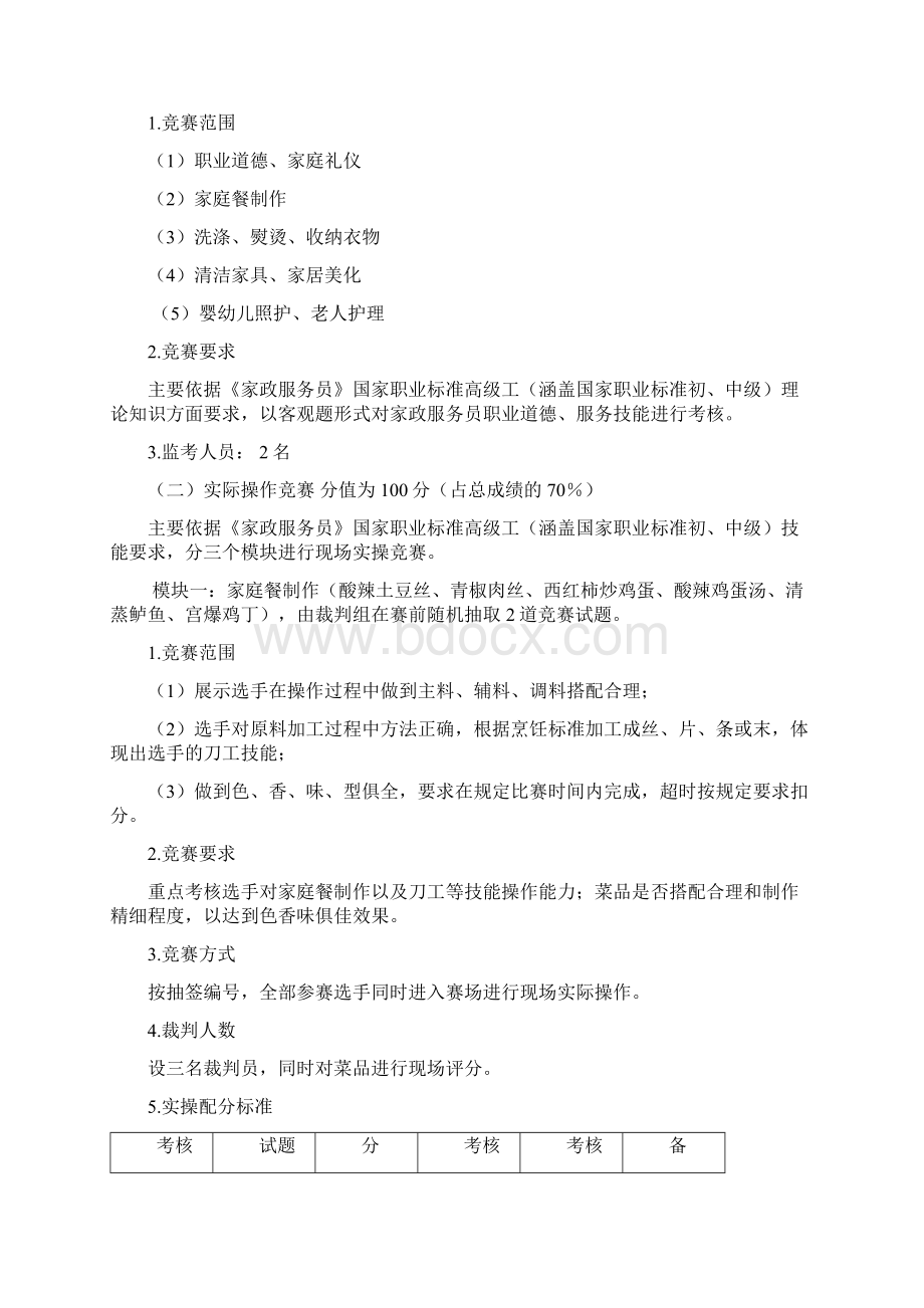 河南省家庭服务业职业技能大赛.docx_第2页